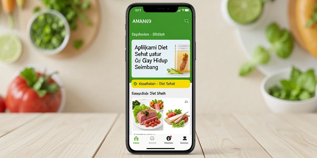 Tampilan antarmuka AMAN69 dengan fitur Diet Sehat yang mudah digunakan.