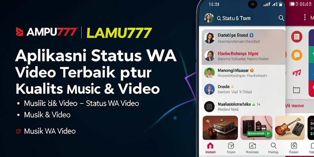 Antarmuka LAMPU777 menampilkan berbagai pilihan video untuk Status WA.