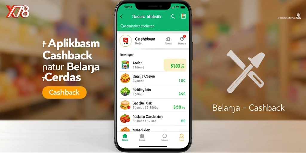 Tampilan antarmuka X78 yang sederhana dan fungsional untuk penggunaan cashback.