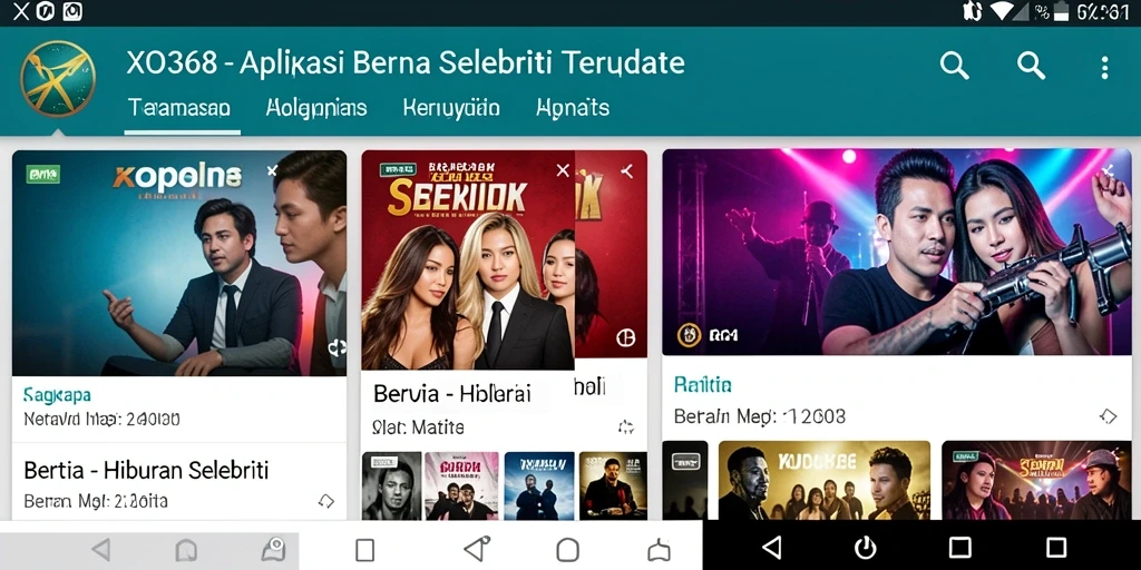 Antarmuka XO368 yang menarik dan informatif tentang hiburan selebriti.