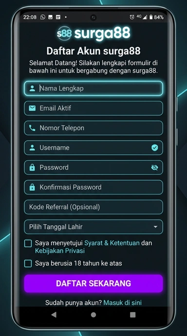Panduan Lengkap Daftar Akun Surga88 untuk Pengguna Android